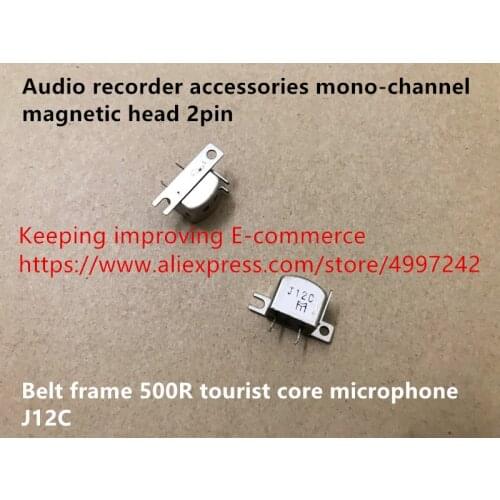 Hot spot audio recorder accessories mono-channel magnetic head 2pin belt frame 500R tourist core microphone J12C switch