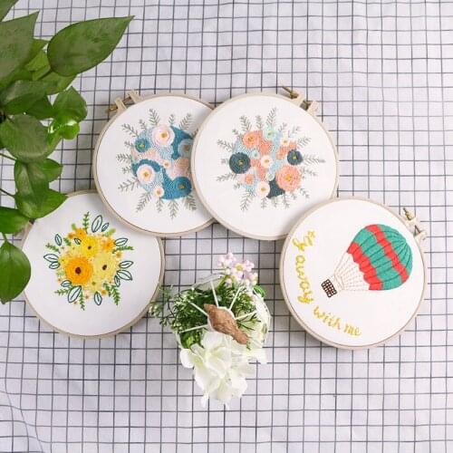 DIY Hand Chinese Suzhou Embroidery Kit Bag Ribbon Frame Stand Cloth Flower Bird Art Vintage Retro Home Decoration Designs