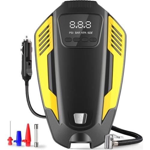 Tyre Inflator Pump Mini Portable Air Compressor with LED Tire Inflator 12V 150PSI Air Pump Camping for Car Bicycle balls