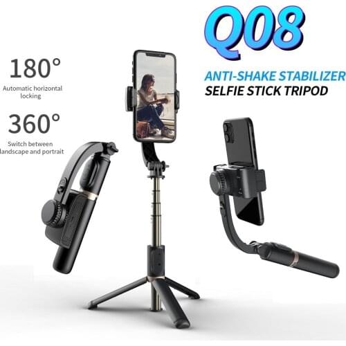 2021 New Bluetooth handheld gimbal stabilizer selfie stick expandable handheld monopod mini tripod For Android IOS