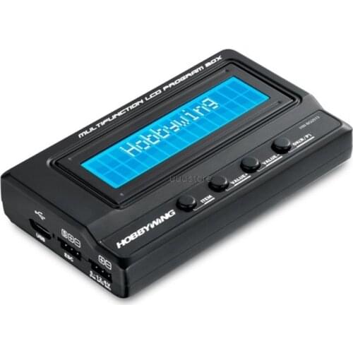 2021 NEW HOBBYWING Upgraded 3in1 3 IN 1 Multifunction LCD Program Box program card Integrated w/ USB adaptor Lipo Voltmeter