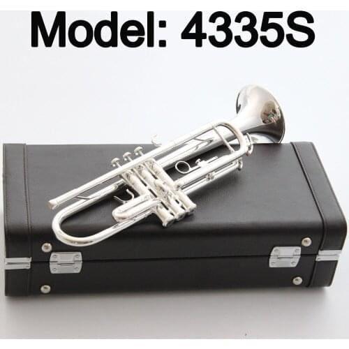 New MFC Bb Trumpet 4335S Silver Plated Music Instruments Profesional Trumpets Student Included Case Mouthpiece Accessories