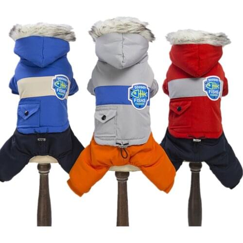New Small Dog Clothes Winter Warm Pet Dogs Coat Jacket Puppy Cat Outdoor Clothing Hoodies For Yorkshire Teddy Outfit S-XXL