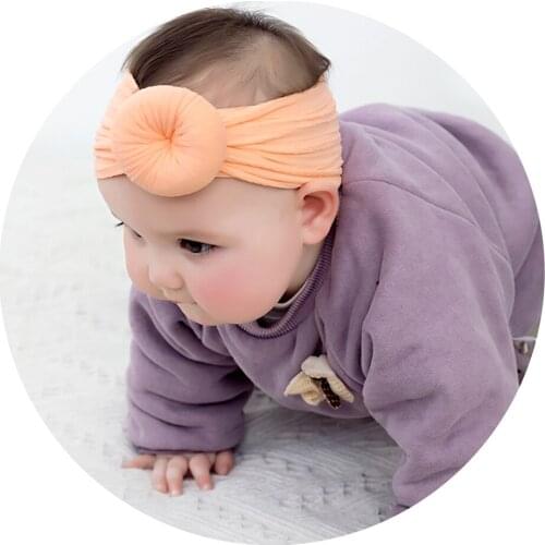 New Cable Knit Donut Headband Turban Nylon Headbands For Girls Wide Elastic Hair bands Toddler Baby Girl Hair Accessories