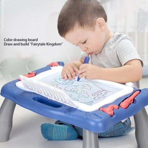 Plastic Art Brain Training Preschool Magnetic Drawing Board Multiple Color Optional with Interest Drawing Practice