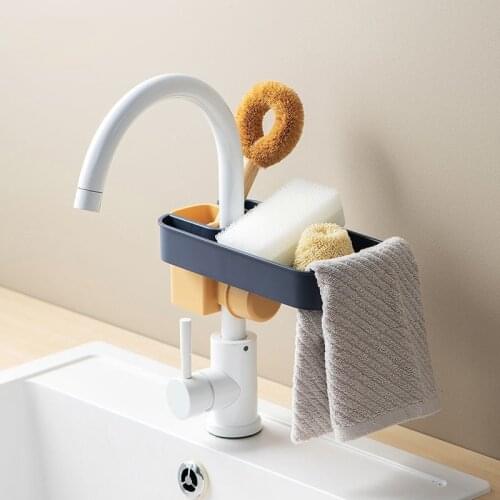 Kitchen Faucet Shelf Sink Drain Basket Free of Hole Hole Household Creative Box Storage Rack Bathroom Washbasin Organizer