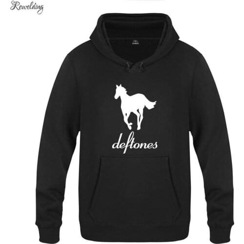 Rock DEFTONES Hoodies Men Hip Hop Fleece Long Sleeve Pullover Sweatshirt Winter Skate Tracksuit Hooded Coat Moleton Masculino