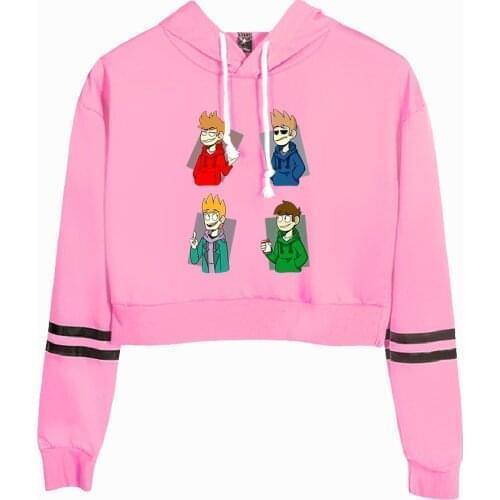 WAWNI Eddsworld Hoodie Kawaii High Waist Sweatshirt Fashion Hoodie New Unique Hoody Casual Pullover Anime High Waist Hoodies