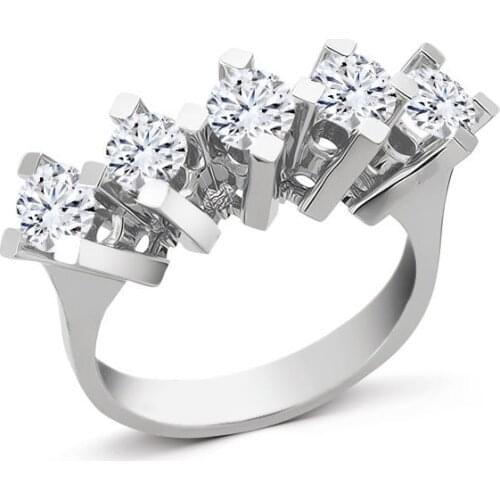 Symbol Gold 3.55 Carat E Color HRD Certified Diamond Dibs Ring Baguette Chic Jewelry Rings Anniversary Wedding Women