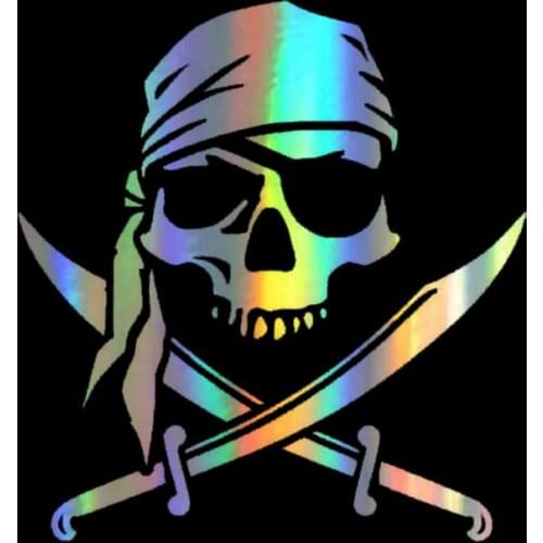 Car Stickers 3D Skull 15.2*16.1cm Pirate Stickers and Decals Car Styling JDM Car Sticker Funny Sticker On Cars the 2nd 50% off