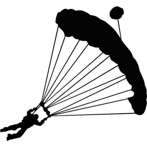 17.7CM*16.2CM Skydiver Parachute Extreme Sport Fashion Stickers Decals Car Styling Vinyl
