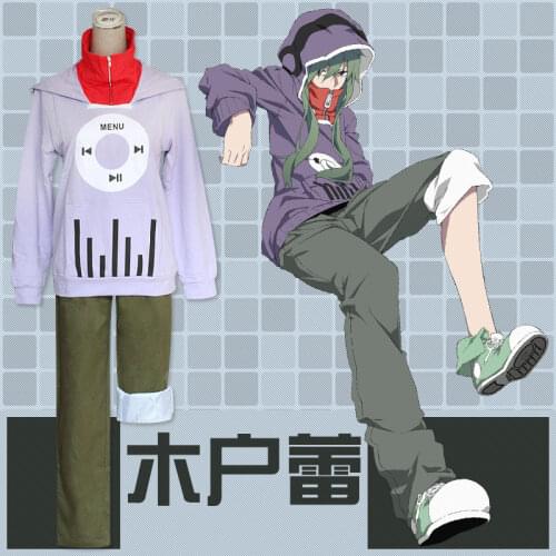 Japan anime Mekaku City Actors Kagerou Project Kido Tsubomi Hoodie Sweatshirt Cosplay Unisex Fashon Music coat Anime Cotton Fall