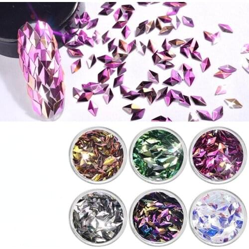 Unique Charm Nail Sequins Super Shimmering Color Glitter Powder Fluorescent Glitter Leprechaun Pupil Manicure Decorative Sequins