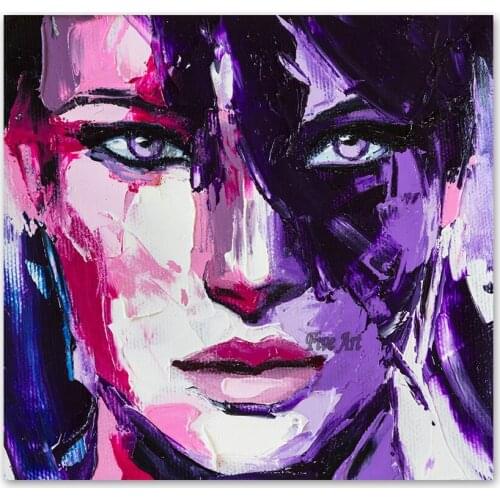 Purple White Knife Face High Quality Oil Painting On Canvas Paintings Pictures Wall Art Home Decor For Living Room As The Gift