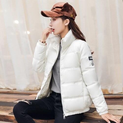 2018 Winter Coat Women new Korean fashion cotton cloth Solid Zipper Casual Parka female Parkas Mujer Invierno Casacos Femininos