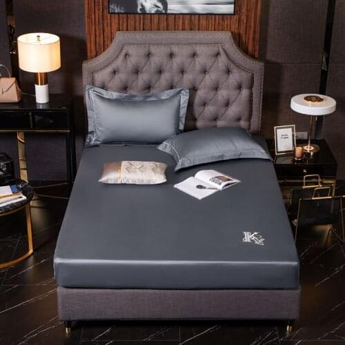 17 Colors Bed Sheet 60S Egyptian Cotton Double Size Elastic Fitted Sheet Mattress Cover for Home