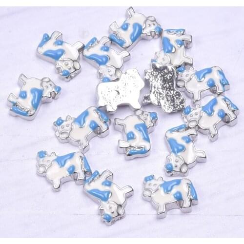 F451 Free Shipping Cute Dairy Cow Charms For Glass Living Memory Locket 20Pcs/Lot