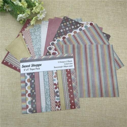 24 sheet 6"X6" Sweet Shoppe of the flower patterned paper Scrapbooking paper pack handmade craft paper craft Background pad