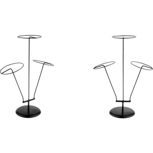 2x 3 Layered Metal Hat Wig Storage Display Stand Wholesale Cap Rack Holder