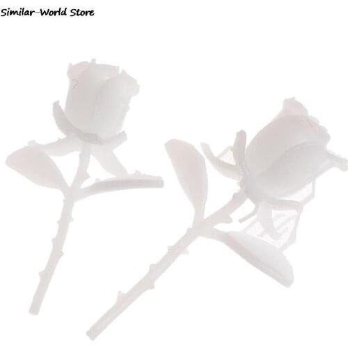 DIY 3D Mini Rose Shape Epoxy Molds Silicone UV Resin Mold Crafts Jewelry Making Micro Landscape Rose Flower Model Jewelry