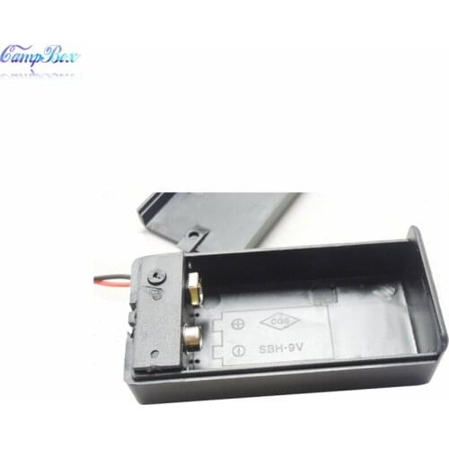 50Pcs 9V PPP3 Battery Case Holder Socket Wire Junction Box With Wires, Switch&Cover