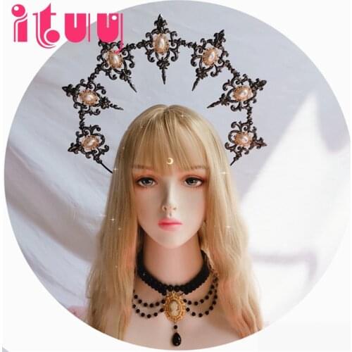 Lolita Hair Accessories Sun Godmothers Virgin Mary Gothic Dark KC Halo Crown Headwear