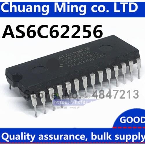 Free Shipping 10pcs/lots AS6C62256-55PCN AS6C62256 original DIP-28 IC In stock