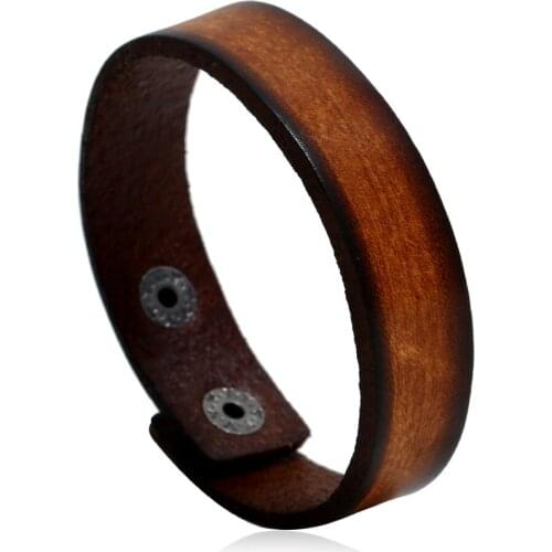 2020 retro punk leather snap button bracelet for men Simple charm wristband jewellery guitar accessories best friend bracelet