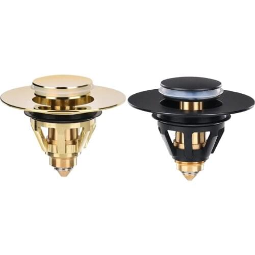 Drain Fitting Washbasin, Universal -Up Valve Plug, Sink, Brass Anti-Clogging Strainer, Sink Plug, Sink Drain
