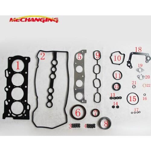 Customized LOGO For TOYOTA MR 2 III RAV 4 II COROLLA 1.8L 1ZZFE Engine Rebuilding Kits Engine Parts Engine Gasket 50177500