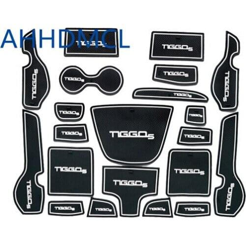 Car Door Groove Mat Gate Slot Cup Armrest Storage Pad Mat For Chery Tiggo 5