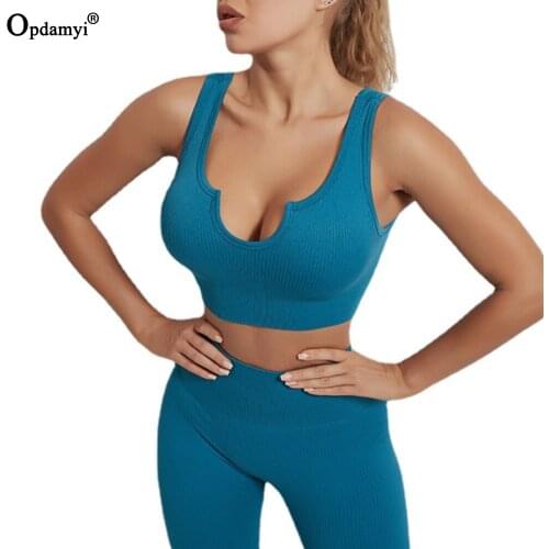 Women High Waist Leggings Sports Bra Seamless Yoga Set 2Piece Gym Fitness Clothes Tracksuit Female Workout Vest Yoga Shorts Suit