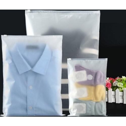 11 Sizes Matte Clothes Bag 16 Wire Plastic Storage Bag Translucent Ziplock Packaging Bags Practical Portable Organizer 50Pcs