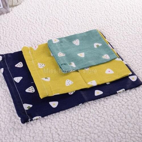 Cotton Linen Printed Clothes Shoes Drawstring Storage Bag Rice Ball Pattern 64-66