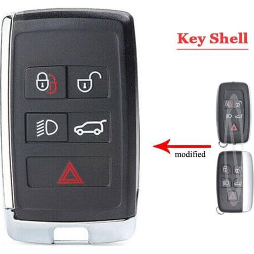 Modified High quality 5 button smart remote Key Shell case Fob For Land Rover Range Rover Evoque sport LR4 LR2 uncut HU101 blade