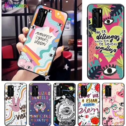 Lucky Eye Blue Evil Eye For Huawei P Smart S Z Mate 40 RS 30 20 10 Pro Plus Lite 2019 2020 2021 Black Soft Phone Case