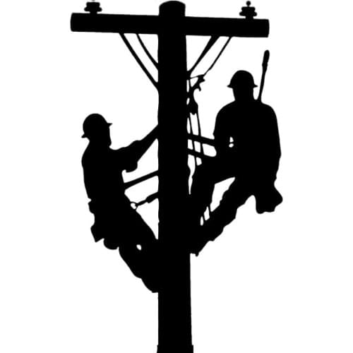 Personality Lineman Journeyman Electrician Accessories Reflective Car Decal PVC Sun Protection Cover Scratches Auto Stickers