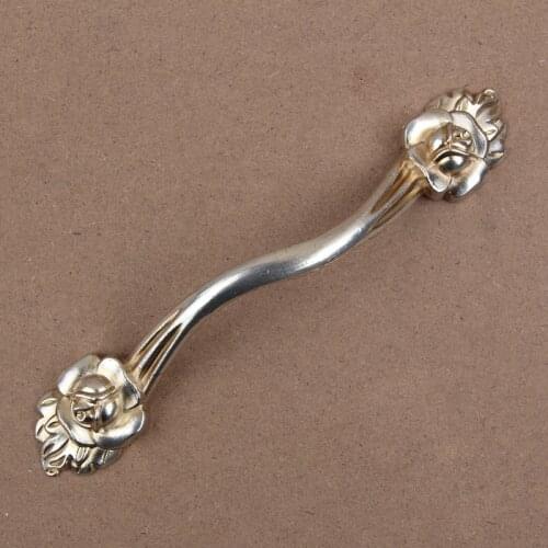 5"European classical furniture handles Rose type ancient silver handles 128mm Drawer single pull handles Wine cabinet knobs 6.3"