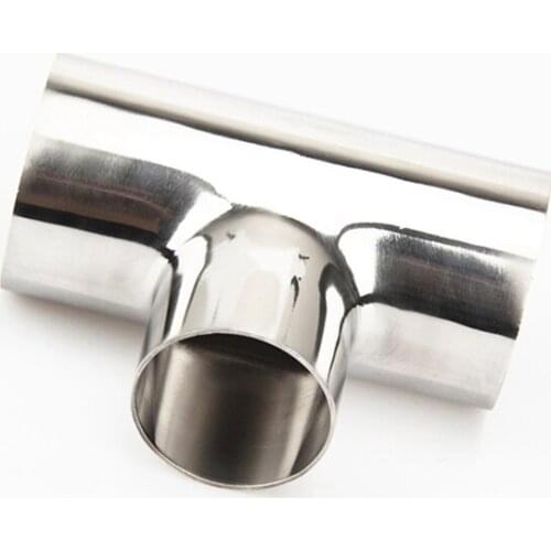 25mm x 19mm x 25mm OD 304 Stainless Steel Sanitary Weld Tee Connector Pipe Fitting For Home Brew Homebrew Wine Beer Brewing