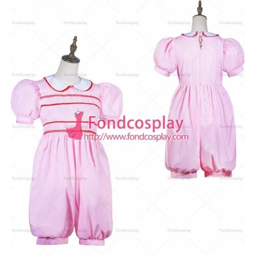 Lockable pink Cotton Jumpsuits cosplay Tailor-made[G3825]