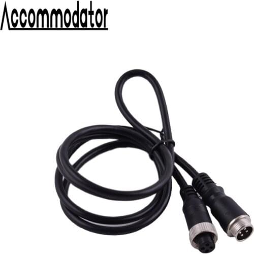 Vehicle CCTV 4 Pin Aviation Connector Mini Din Extension Video Cable