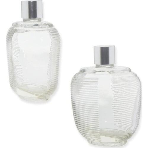 Modern 12Adet 100cc Silver Cover Transverse Stripe Bottle vase jarrón ваза vaso مزهرية