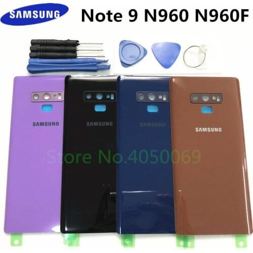 AAA+ Quality Note9 Glass Housing Back Cover Cases For Samsung Galaxy Note 9 N9600 SM-N960F N960U Phone Rear Battery Door + Tools