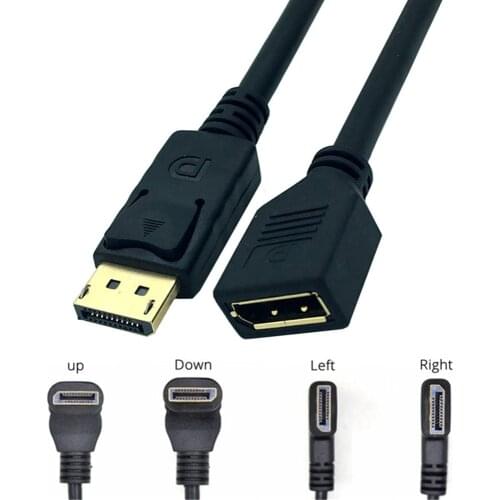Cable Matters DisplayPort to DisplayPort Extension Cable (DP to DP Extension Cable) Right Angle 90 Degree Male to Femlae 0.3M