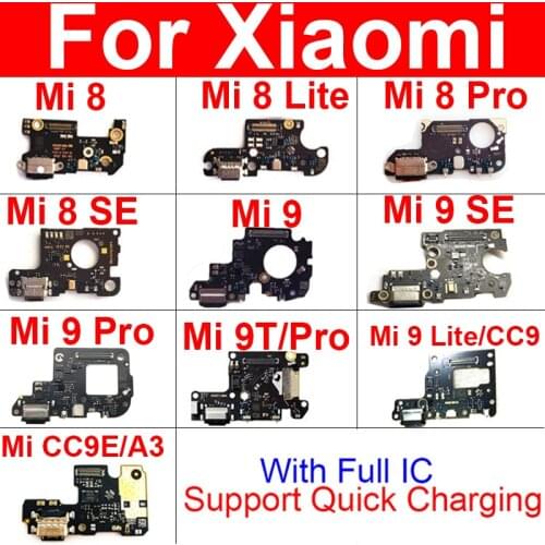Usb Charging Port Board For Xiaomi Mi 8 9 9T CC9 CC9E A3 Lite Pro SE Charge Charger Usb Plug Flex Cable Replacement Parts