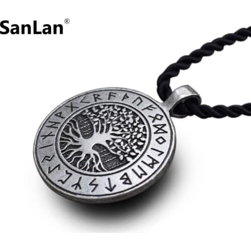 Yggdrasil Rune Viking Tree Of Life Pendant Necklace Celtic World Tree Norse Mythology Nordic Necklaces Charm Jewelry