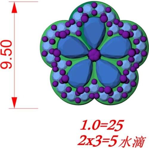 10Pcs Nail Charm, Zircon Flower Clear Rhinestone 9.5mm Nail Jewelry Decoration 3Type Luxury Zircon Crystal Rhinestones For Nail