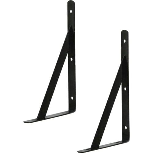 2pcs Heavy Duty L Shape Wall Shelf Support Bracket DIY Rack Supporter Stand for Photo Frame, Books, Camera Holder
