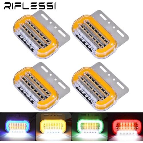 4 x Truck Trailer Lights 24V Running Turn Signal Lamp Tractor Lorry Boat Side Marker Light Rear Number Plate Lights