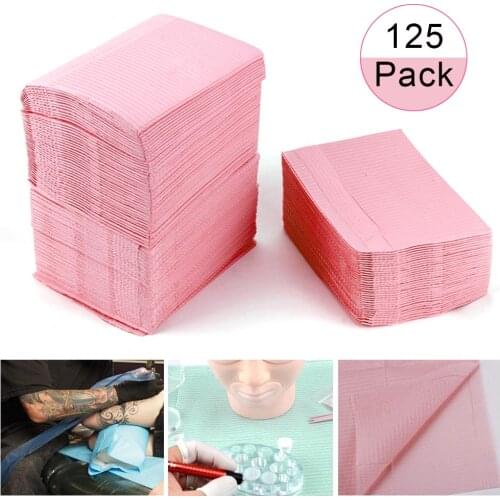 5/125Pcs Disposable Tattoo Cover Absorbent Double Tablecloth Clean Pad Waterproof Medical Bib Paper Permanent Tattoo Accessories